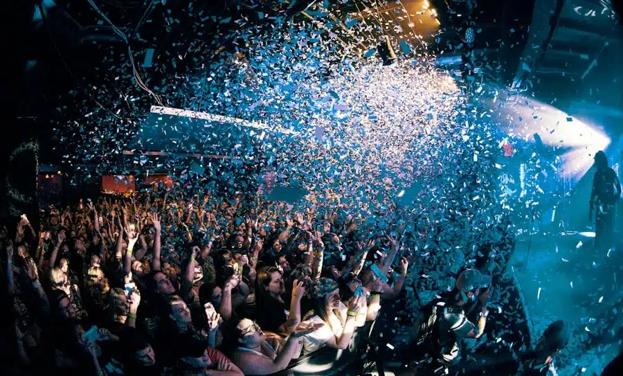 Private event DJ with confetti